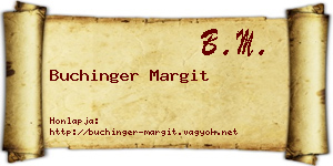 Buchinger Margit névjegykártya